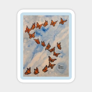 Flight of the monarch butterfly Magnet