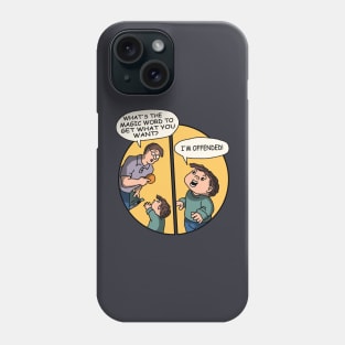 I'm Offended Magic word logo design Phone Case