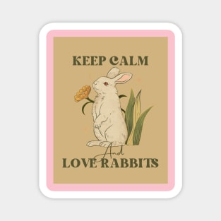 KEEP CALM LOVE RABBITS GRAPHIC Magnet