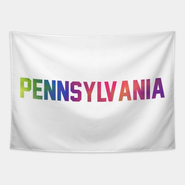 Pennsylvania Tie Dye Jersey Letter Tapestry by maccm