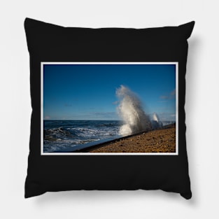 Waves at Sheringham England Pillow