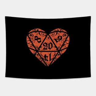 I Heart D20 Tapestry