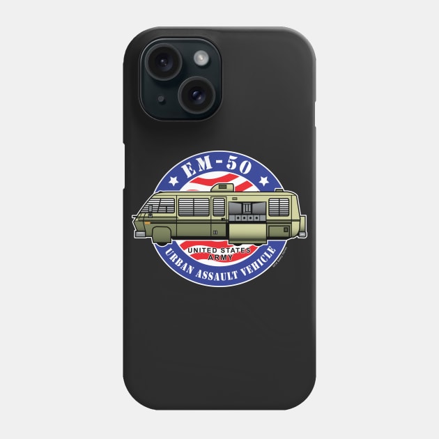 EM-50 Urban Assault Vehicle Phone Case by Illustratorator