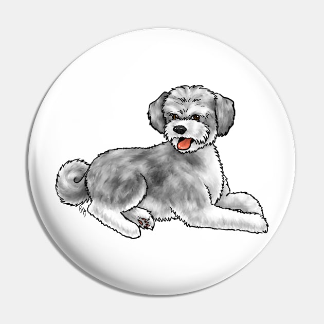 Dog - Aussiedoodle - Gray Pin by Jen's Dogs Custom Gifts and Designs