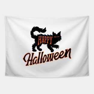 happy halloween cat Tapestry