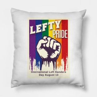 Lefty Left Handed People International Day Pillow