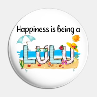 Happiness Is Being A Lulu Summer Beach Happy Mother's Day Pin