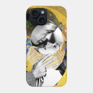 Klimt’s The Kiss and Humphrey Bogart with Lauren Bacall in “Dark Passage” Phone Case