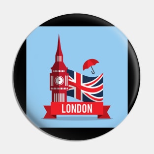 Blue London Pin