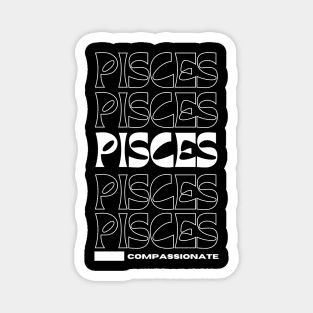 Pisces Zodiac retro design Magnet