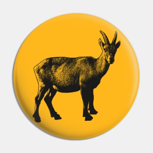 Alpine ibex Pin