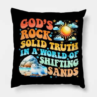 God's Solid Vacation Bible School VBS 2024 Beach Summer Pillow