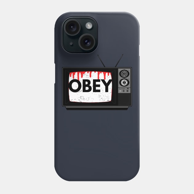 Obey TV 80's Horror Style Phone Case by blueversion