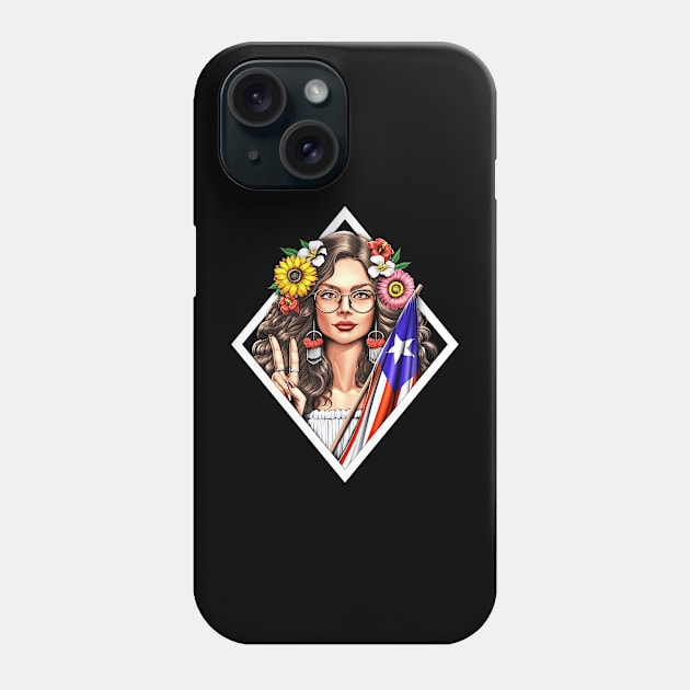 Boricua Puerto Rico Girl Phone Case by underheaven