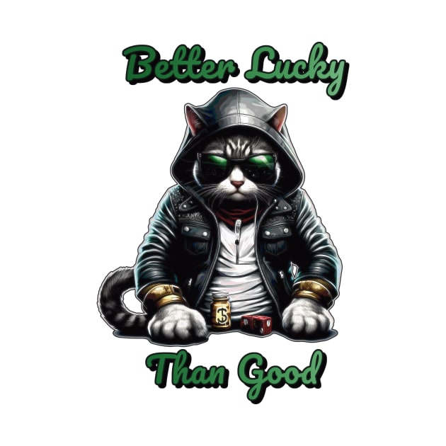 Better Lucky Than Good: Poker Cat II by GozuDesigns