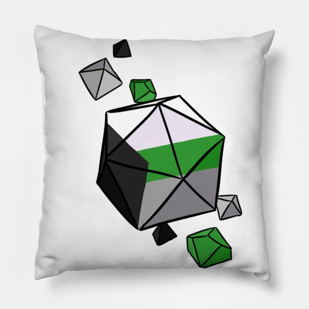 Demi Pride Flag Dice Pillow by Blizardstar