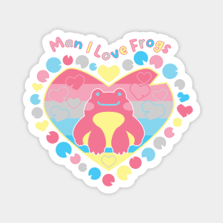 Man I Love Frogs [genderflux] Magnet