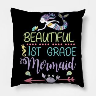 Beautiful 1st Grade Mermaid Student Teacher First Day School Back To School Pillow