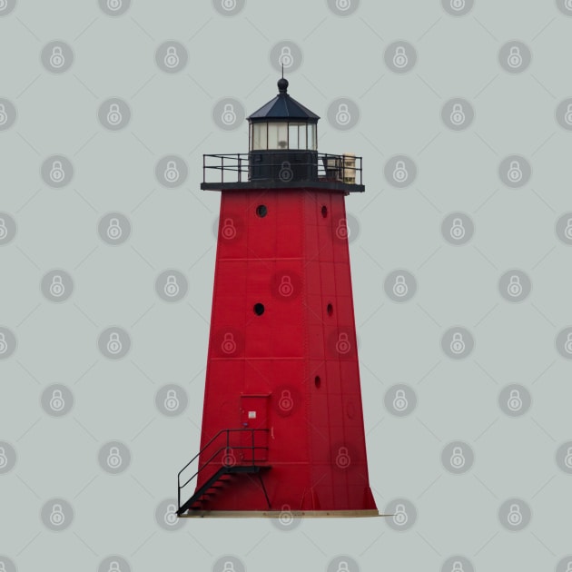 Manistique East Breakwater Light by Enzwell