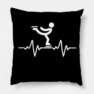 Ice skating Pulse Heartbeat Pillow