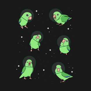 Space Birbs Green Parrotlet T-Shirt