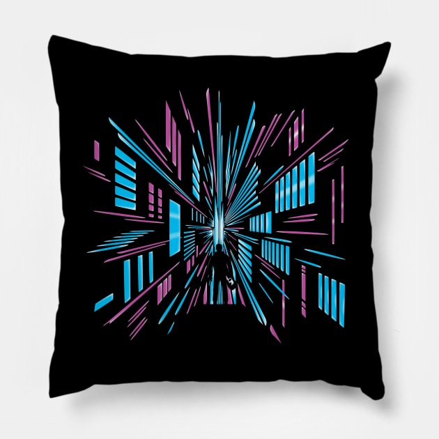 Tunnel to the Stars Pillow by DoodleDojo