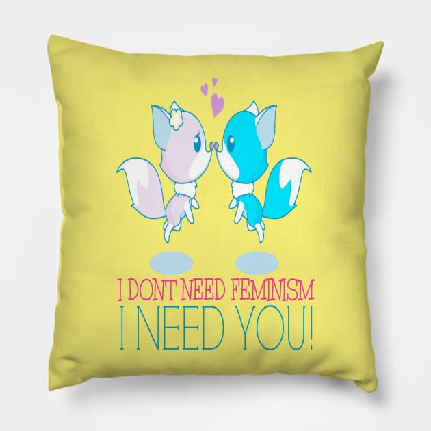 Outfox Feminism Pillow by TheDaintyTaurus