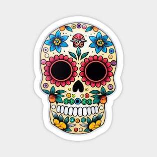 Sugar Skull Halloween Magnet