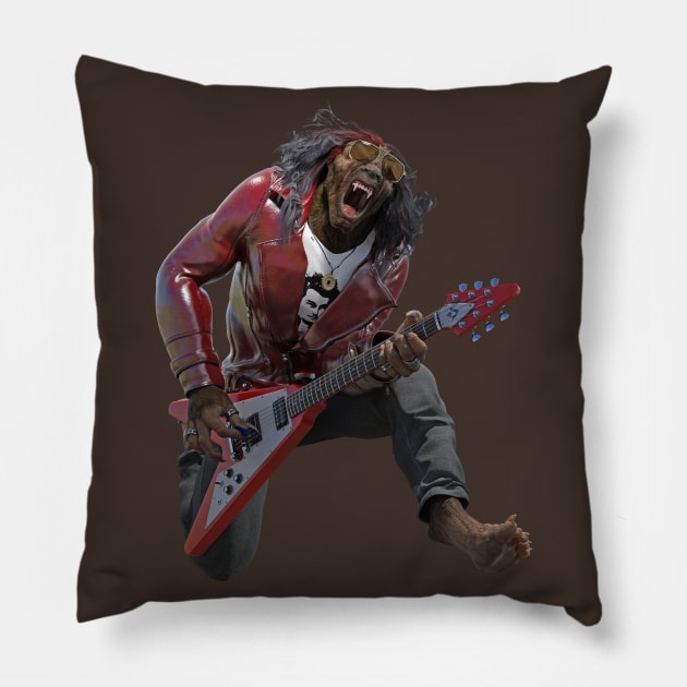 Werewolf Gone Wild Pillow by vonHobo