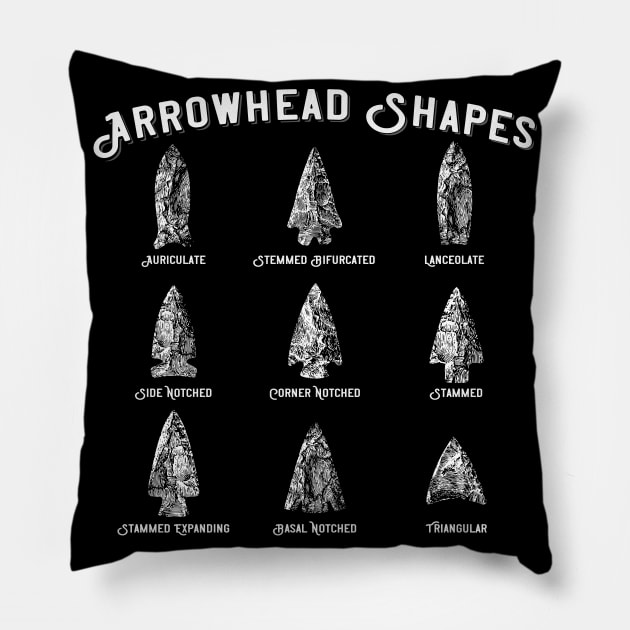 Arrowhead Shapes Collecting Vintage Look Gifts Pillow by MarkusShirts