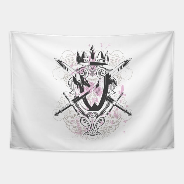 Crown and Swords Tapestry by Verboten