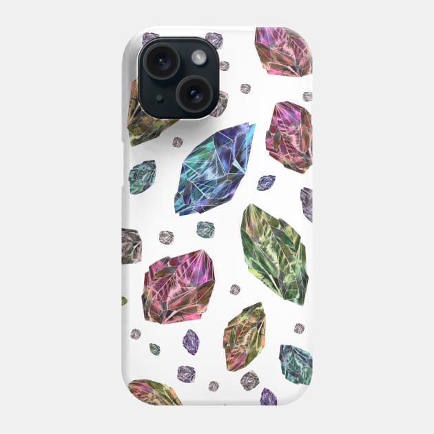 Rainbow Birthstones Diamonds Phone Case by notsniwart