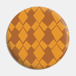 Geometric Diamonds Design (Orange) Pin