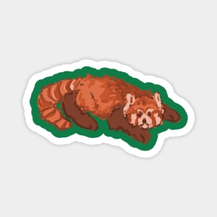 Tired red panda Magnet