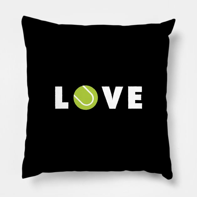 LOVE (TENNIS) Pillow by encip