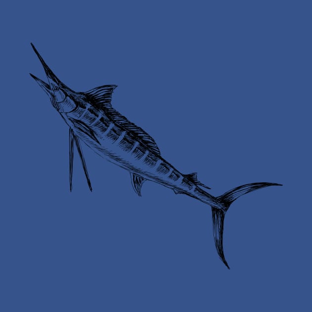 Marlin Fish Print by rachelsfinelines
