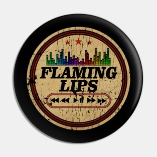 Graphic The Flaming Lips Name Retro Distressed Cassette Tape Vintage Pin