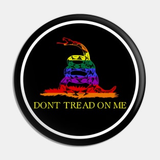 Rainbow Gadsden Flag Pin