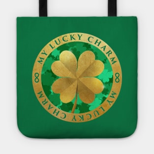 Lucky charm 4 leaf clover Tote