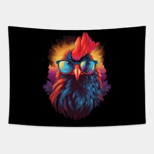 Pop Art Sunglasses Chicken Gifts Funny Chicken Tapestry