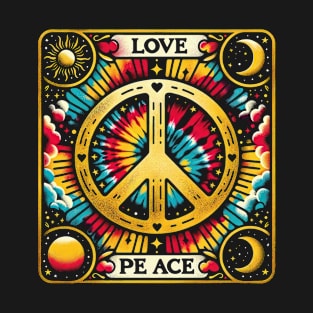 Hippie Tarot Peace Sign - Manifest Love & Peace T-Shirt