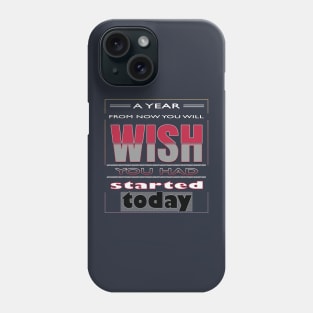 January 2023. Motivational saying. Phone Case