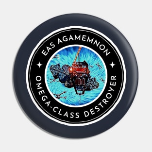 EAS Agamemnon - Omega-Class Destroyer - White - Sci-Fi - B5 Pin