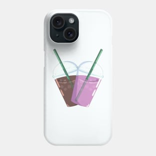 Iced Coffee & Pink Milk Heart Phone Case