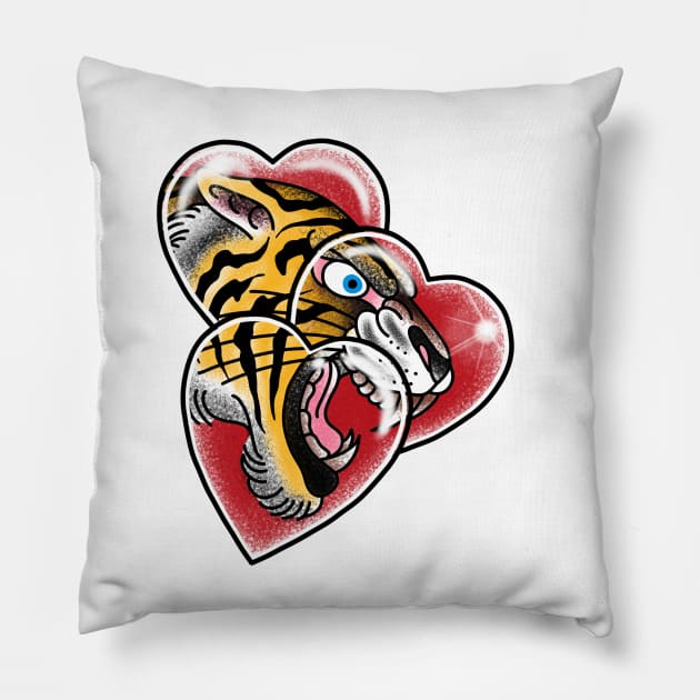 Cupid tiger Pillow by Jahaziel Sandoval