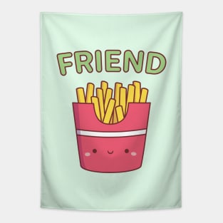 Cute Friend Fries Best Friend Pair Doodle Tapestry