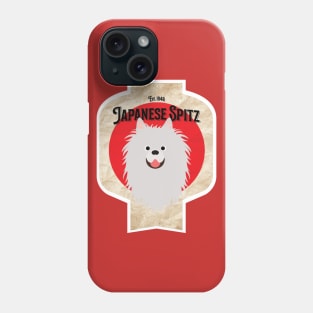 Japanese Spitz - Distressed Japanese Spitz Beer Label Design Phone Case