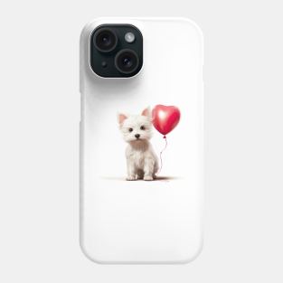 valentine yorkshire pup Phone Case