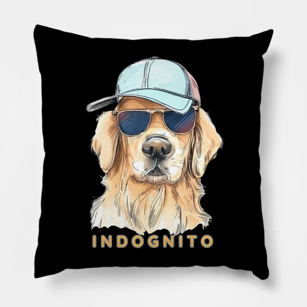 Golden Retriever Indognito Pillow by ZogDog Pro