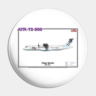 Avions de Transport Régional 72-500 - Flybe Nordic (Art Print) Pin